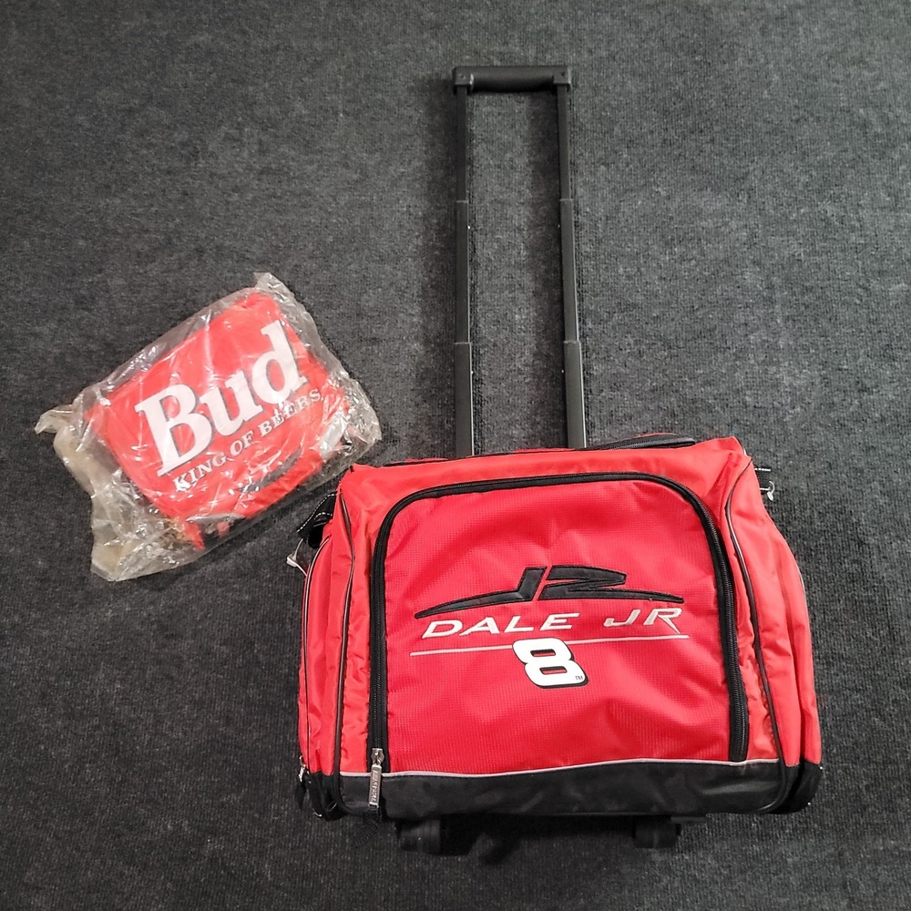 2003 Dale Earnhardt Jr‎ NASCAR #8 Cooler Bag Rolling Tote 30 Can + Budweiser Car